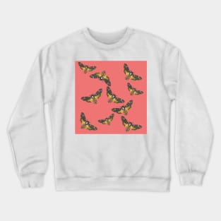 Death's Head Moths Pink Crewneck Sweatshirt